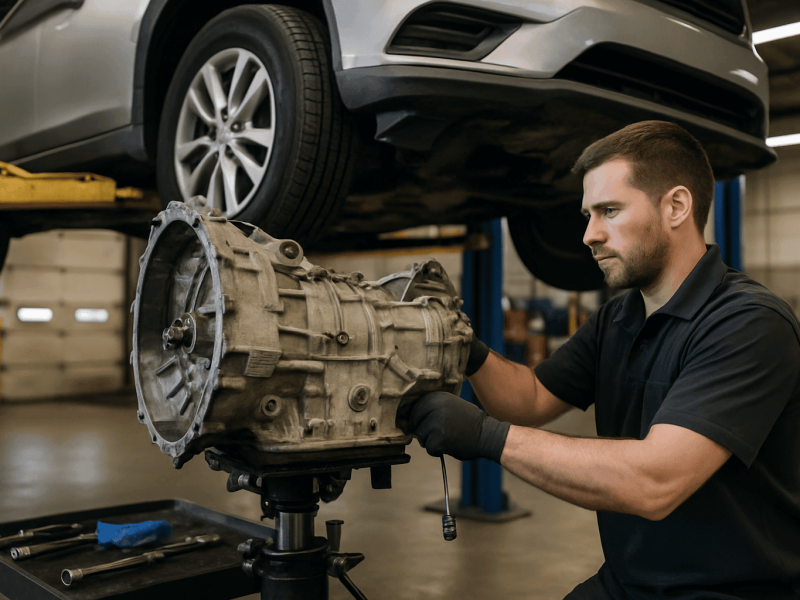 Man working on Transmission