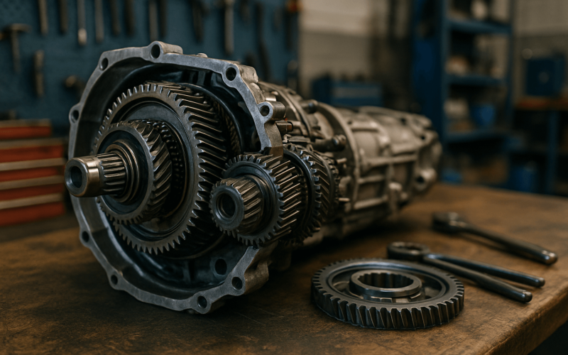 transmission disassembled