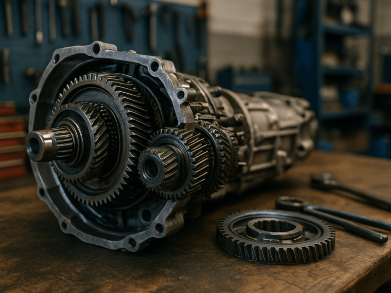 transmission disassembled